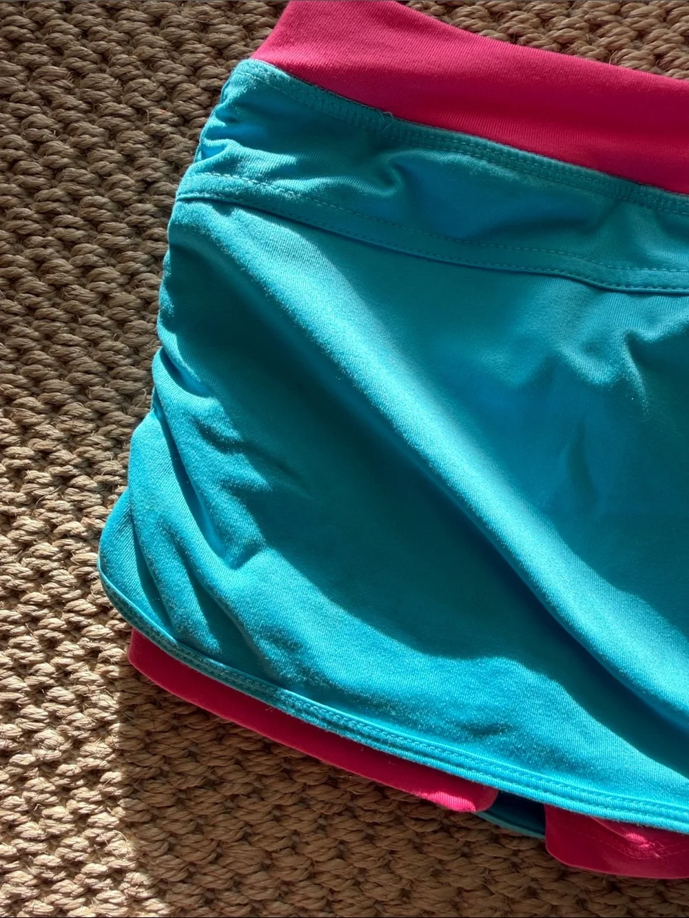 Nike Girls' Teal and Pink Athletic Skirt-Skort size 5 years